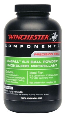 WINCHESTER SMOKELESS POWDER STABALL 6.5 1LB