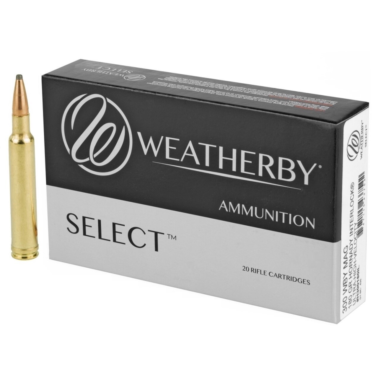 Weatherby Ammo - 300 Wby Mag, 180 GR HORNADY INTERLOCK