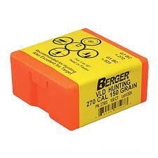 Berger .270 Caliber .277" Diameter 150 Grain Hollow Point Boat Tail Projectile 100 Per Box