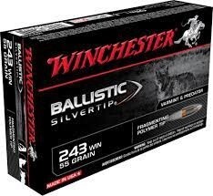 Winchester 243 WIN 55GR BALLISTIC SILVERTIP