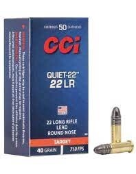 CCI Quiet-22 .22LR 40GR Lead Round Nose 50Rds 710FPS