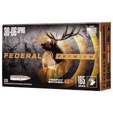 Federal CF Ammo 30-06 - 165 GR. TROPHY BONDED TIP &quot;VITAL-SHOK&quot;