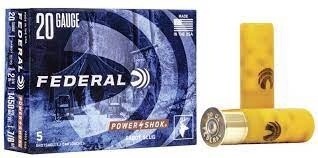 16 Gauge - 2-3/4" Power-Shok Rifled Slug - Federal - 5 Rounds