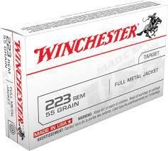 Winchester Ammunition .223 Rem 55 Grain Full Metal Jacket - 20 Rounds