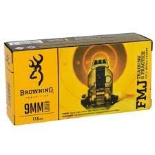 Browning HG Ammo 9mm 115gr FMJ