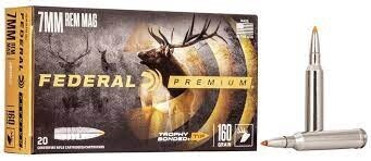 Federal CF Ammo 7mm Mag - 160 GR. TROPHY BONDED TIP &quot;VITAL-SHOK&quot;
