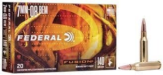 Federal CF Ammo 7mm-08 Rem - 140GR. Fusion