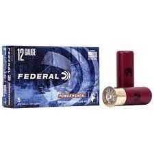 Federal PowerShok Rifled Hollow Point Slug, 5 Round Box 12 GAUGE