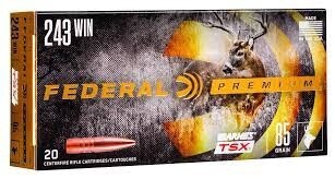 Federal CF Ammo 243 Win - 85 GR. BARNES TSX