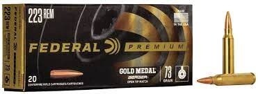 Federal Premium 223 73gr Gold Medal Berger open Match