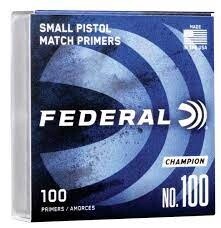 Federal 100 Standard Small Pistol Boxes of 100 Primers