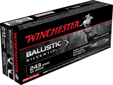 Winchester 243 WSSM 95GR BALLISTIC SILVERTIP