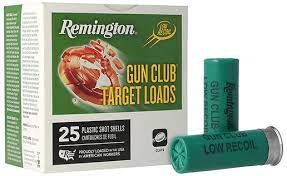 Remington gun club target loads 12 ga 2 3/4 1oz shot 7 1/2