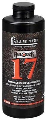 Alliant 150662 17 Reloder Smokeless Short Magnum Rifle Powder 1lb
