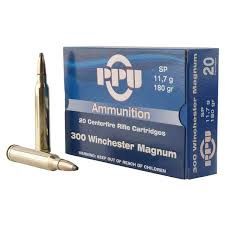 PPU PP3003 Standard Rifle 300 Win Mag 180 gr Soft Point 20 Per Box