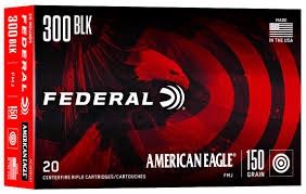 Federal American Eagle .300 Blackout Ammunition 20 Rounds FMJ 150 Grains AE300BLK1