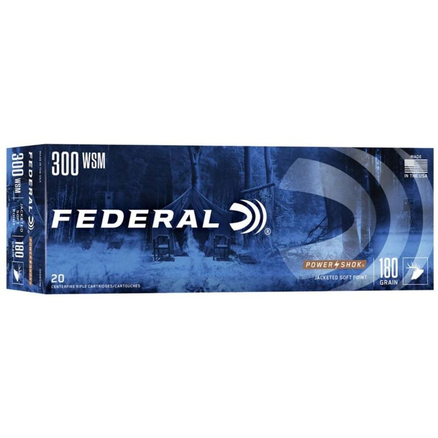 FEDERAL POWER SHOK 300 WSM 180GR SP