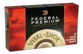 .338 Remington Ultra Mag Vital-Shok Centerfire Rifle Cartridge 250-GrainTrophy Bonded Bear Claw Bullet 2860 fps 20 Rounds Per Box