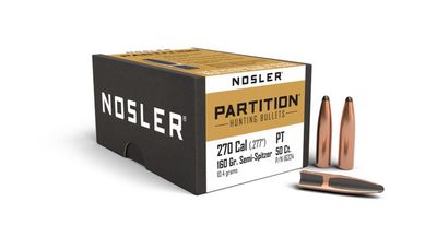 NOSLER PARTITION .277 160GR SEMI SPITZER