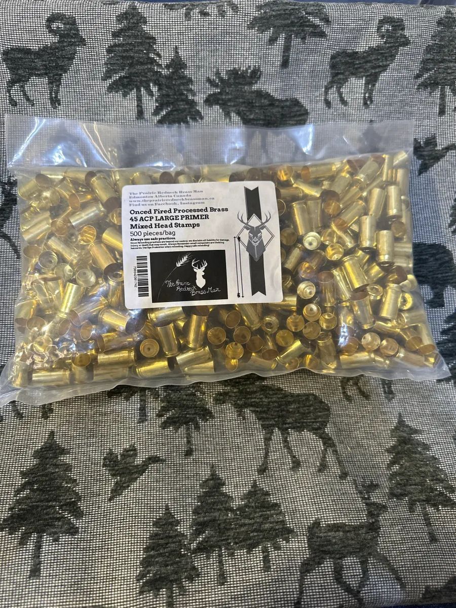 45ACP Processed Brass 500CT LARGE PISTOL PRIMER