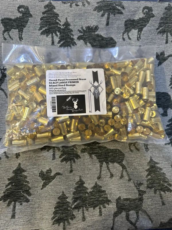 45ACP Processed Brass 500CT LARGE PISTOL PRIMER