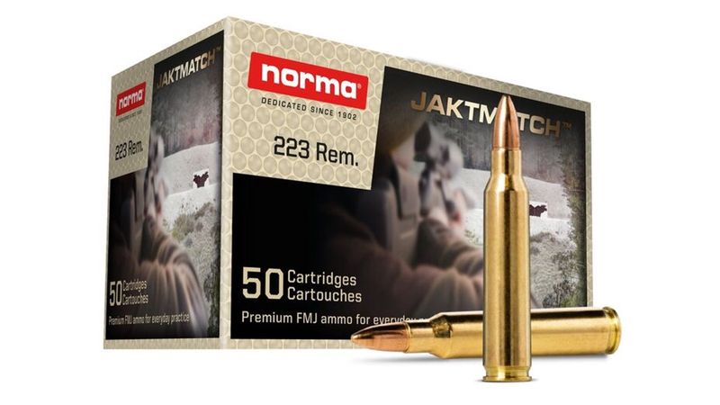 Norma Jaktmatch FMJ 223 Rem 55 Gr, 50 Rounds
