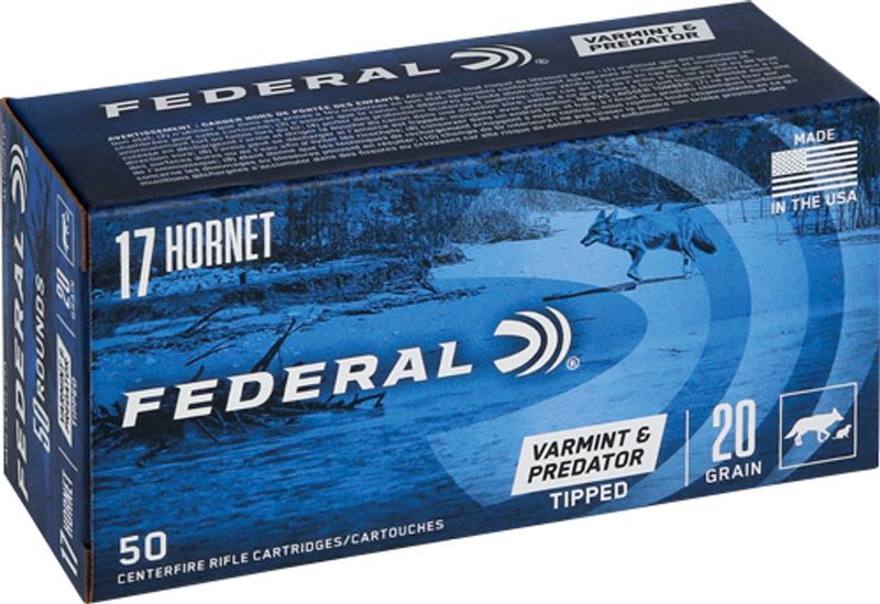 FEDERAL AMERICAN EAGLE 17 HORNET 20GR TIPPED 50PK