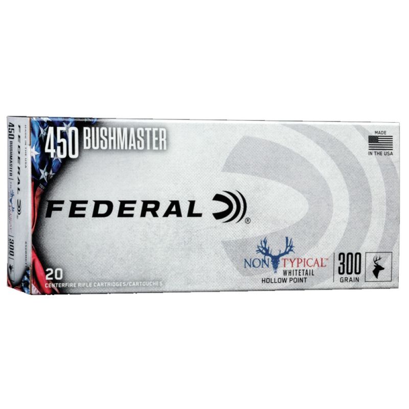 Federal Non-Typical .450 Bushmaster Ammunition 20 Rounds JHP 300 Grain
