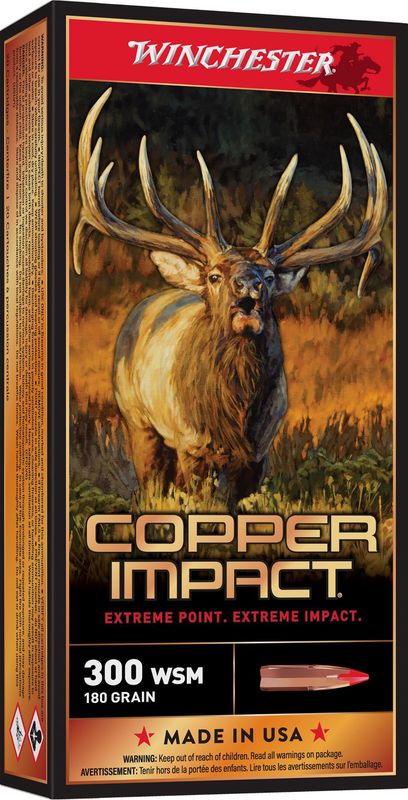Winchester Ammo Copper Impact 300 WSM 180 gr Extreme Point Copper 20 Bx