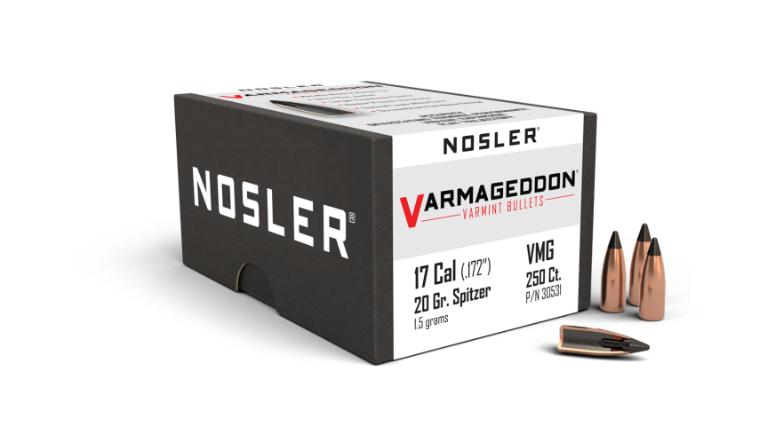 Nosler Bullets 17 Cal 20gr Varmageddon FB Tipped (250 ct)