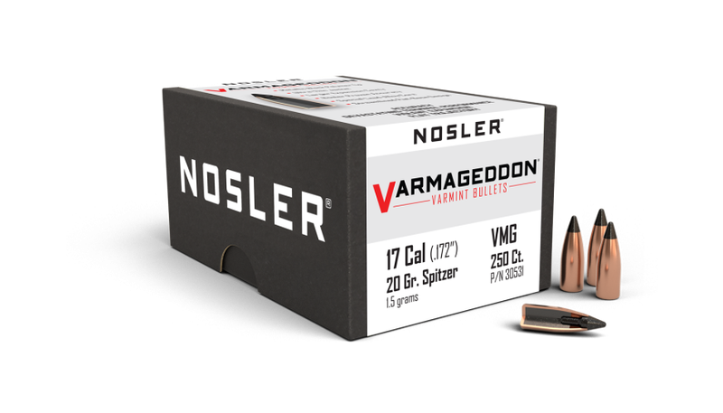 Nosler Bullets 17 Cal 20gr Varmageddon FB Tipped (250 ct)