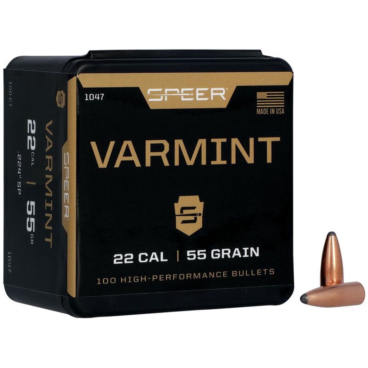 SPEER SOFT POINT .224 55GR SPITZER (22CAL 100CT)