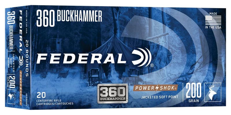 Federal CF Ammo 360 Buckhammer 200 Gr Power-Shok