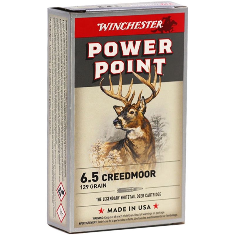 Winchester CF Ammo 6.5 Creedmoor, 129 gr. Power-Point®