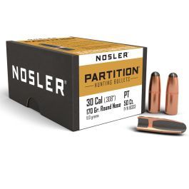 Nosler BULLETS PARTITION 30 CAL 170GR SPITZER 50 CT