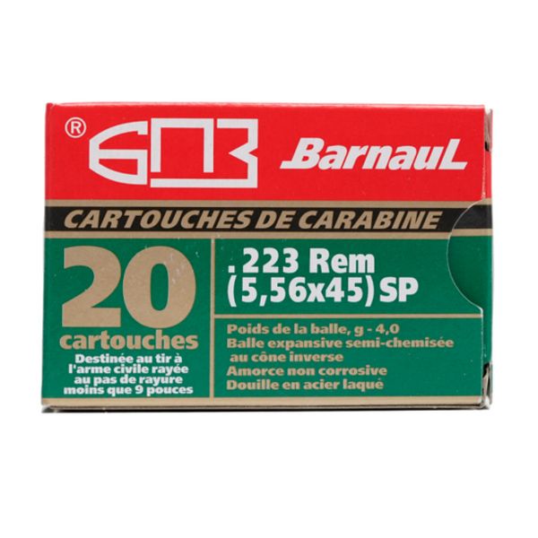BARNAUL 223 REM 62gr SP 20c