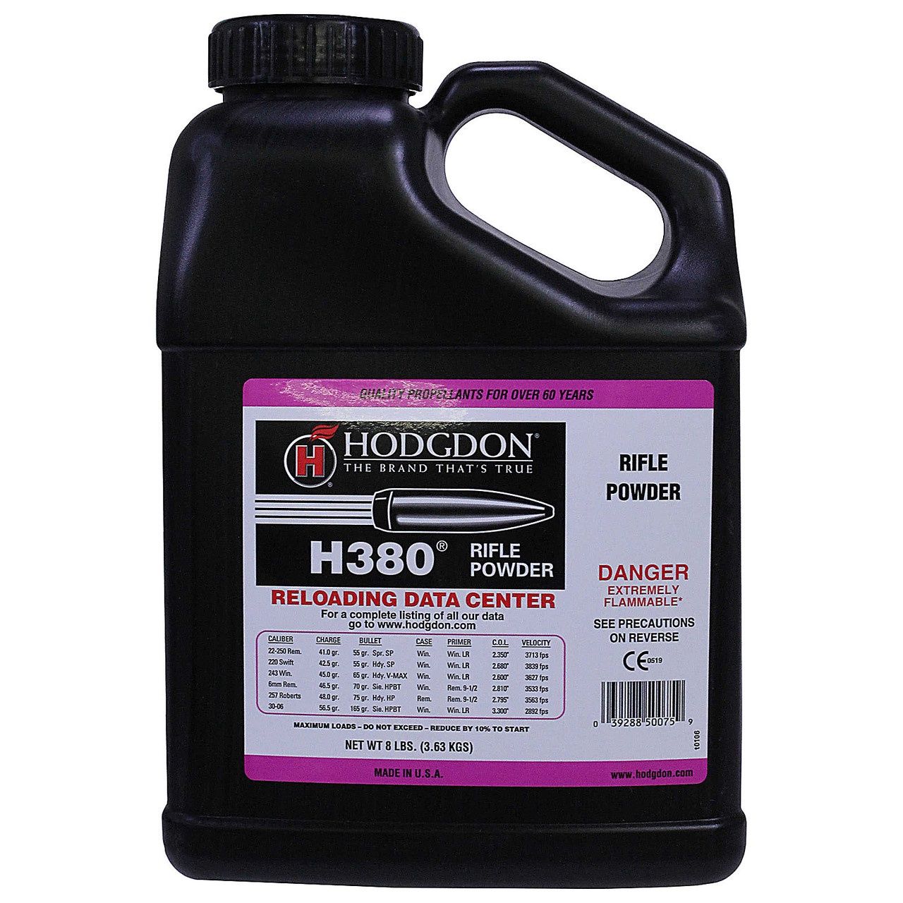 Hodgdon H380 Spherical Rifle Powder 8 lbs