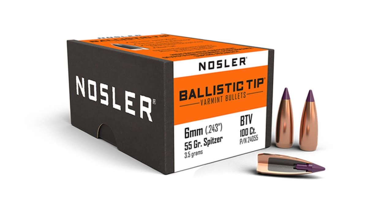 NOSLER BALLISTIC TIP VARMINT .243 / 6MM 55GR