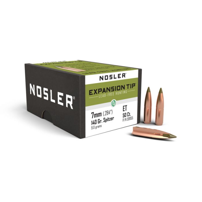 NOSLER EXPANSION TIP 7MM 140 GRAIN .284 SPITZER (50 COUNT)