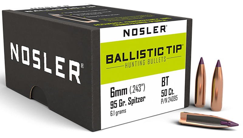 NOSLER BALLISTIC TIP .243 / 6MM 95GR