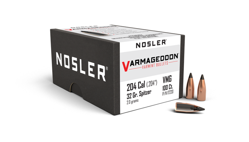 Nosler Varmageddon Bullet 20 Caliber 32 Grains FBHP 100/Bx