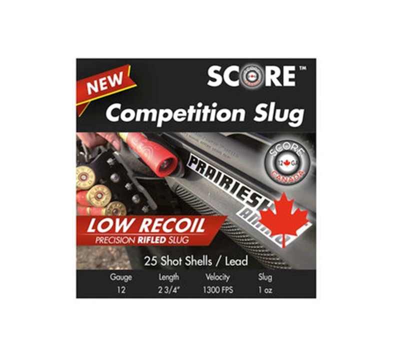 Score SLUG LOW RECOIL 12 Ga 2 3/4" 1 oz  1300 FPS 25RD