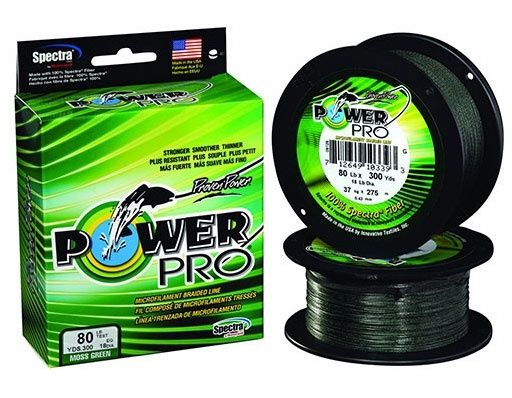 Power Pro 40LB test 100 Yards moss Green