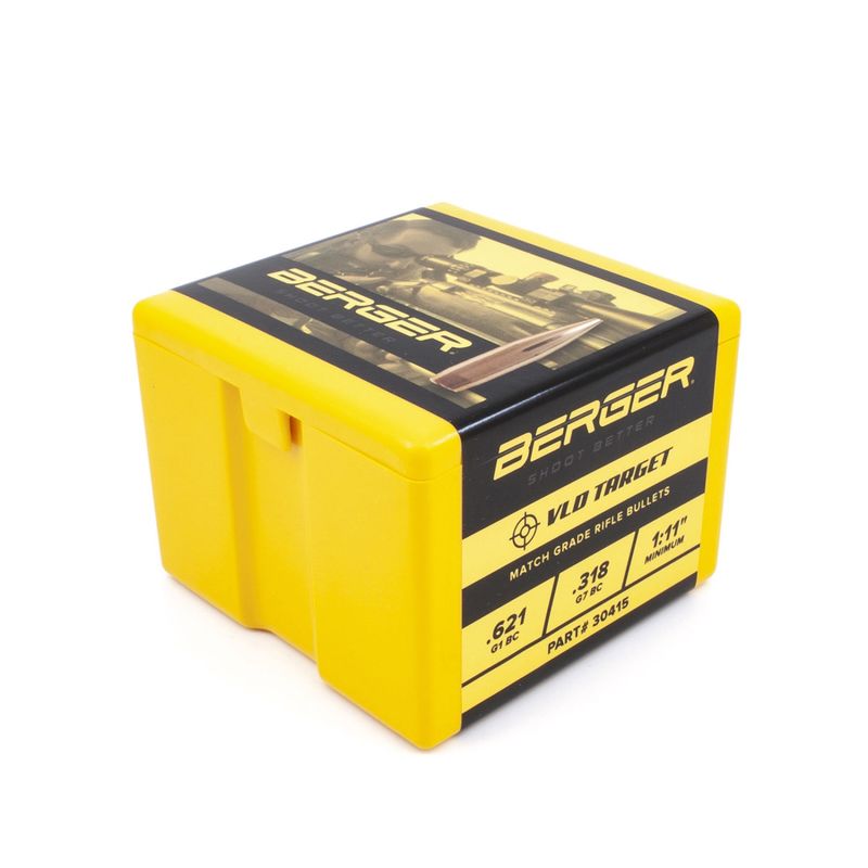 Berger VLD Target 30 Cal .308" 210gr Match Bullets (#30715)