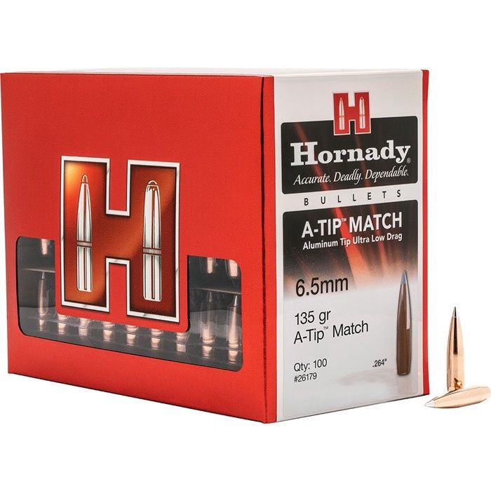 Hornady A-Tip Match 6.5mm .264" 139gr Reloading Bullets (#2200240)
