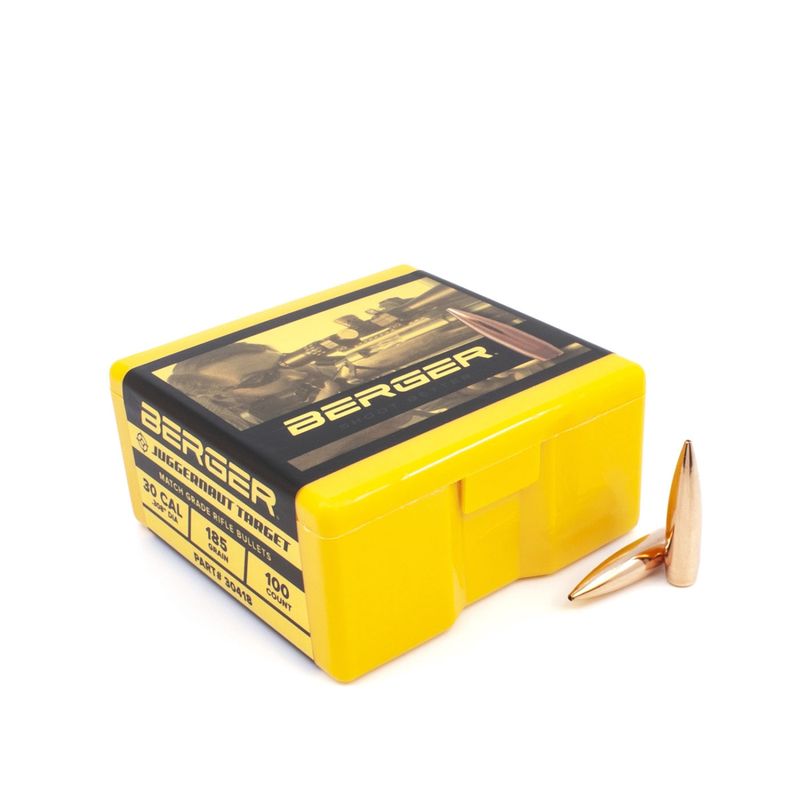 Berger Juggernaut Target 30 Cal .308" 185gr Match Bullets (#30418)