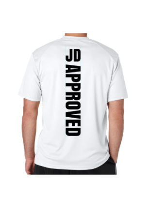 JD Approved Flag Short Sleeve Crew Dri-Fit Shirt  - White/Grey