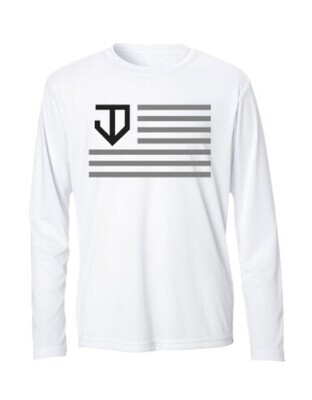 JD Approved Flag Shirt - Long Sleeve Crew Dri-Fit Shirt, Size: YXL