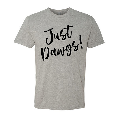 Just Dawgs! Scripted T-Shirt, Color: Dark Heather Grey, Size: 3XL