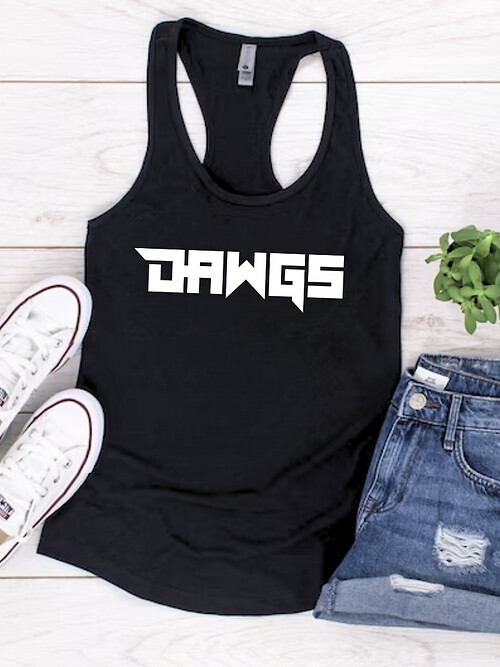 Women&#39;s DAWGS Tank, Color: Black, Size: 2XL